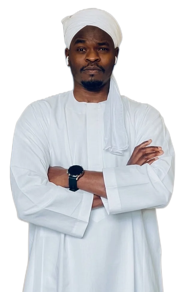 Mohammed Abbakar in a white jalabiya